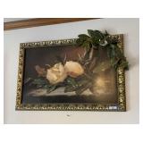 GILT FRAMED MAGNOLIA BLOSSOMS