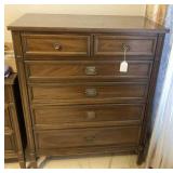 CHEST WITH 6 DRAWERS,DARK WOOD, EMPIRE STYLE