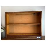 SMALL, 2-TIER WOOD SHELF, 34" X 8" X 25.5"