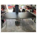 PING PONG TABLE AND BOX OF ACCESSORIES; ONE