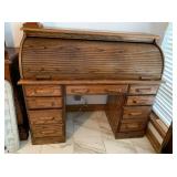 ROLL-TOP DESK & ROLLING OFFICE CHAIR