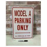 METAL "MODEL A PARKING" DECORATIVE SIGN