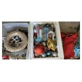 3 PLASTIC CONTAINERS OF ASSORTED CHRISTMAS