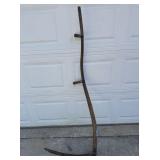 ANTIQUE WOOD & METAL SCYTHE
