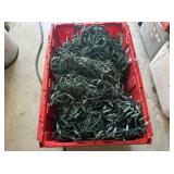 RED PLASTIC CONTAINER WITH LARGE SELECTION OF