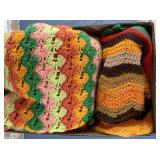 (2 PCS) HAND-CROCHETED "GRANNY CHIC) MULTI-COLOR