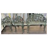 (3 PCS)VINTAGE VICTORIAN-STYLE CAST IRON PATIO SET