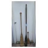 (3 PCS) COLLECTION OF WOODEN OARS / PADDLES