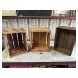 3 PCS: WOOD CRATES- ONE IS STAMPED "MONTECILLO