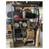 4 TIER METAL INDUSTRIAL SHOP OPEN SHELF UNIT;