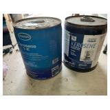2 SMALL BARRELS OF KEROSENE FUEL; ONE FULL CAN