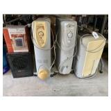GROUPING: 4 PCS ASSORTED HEATERS & A PORTABLE A/C