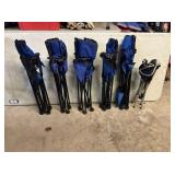 (6 PCS) 5 BLUE & BLACK FOLDING CAMP CHAIRS & ONE