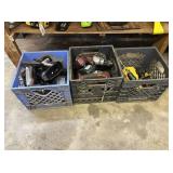(3 PLASTIC CRATES) LARGE SELECTION OF BATTERY