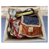 WOVEN BASKET WITH ASSORTMENT OF HAND-TOWELS