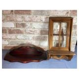 2 SMALL WALL SHELVES- ONE LOOKS LIKE A WINDOW