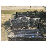 (2 PCS) METAL GARDEN BENCHES- NEED REPAIR