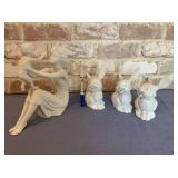 GROUPING: 4 WHITE FIGURINES; ALL ARE BY KAISER- W.