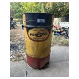 VINTAGE PENZOIL SAFE LUBRICATION 16-GALLON METAL
