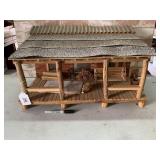 MINIATURE REPLICA OF LOG CABIN FRONT PORCH;