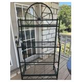 VINTAGE, 4-TIER BLACK METAL BAKERS RACK,