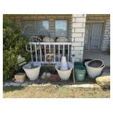SELECTION OF PLANTERS & SHEPHERDS HOOKS