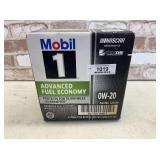 COMPLETE BOX OF MOBIL 1 MOTOR OIL; OW-20