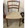 MID CENTURY LADDER BACK DINING CHAIRS WITH