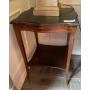 OCCASIONAL TABLE WITH INLAID TRIM & LOWER SHELF