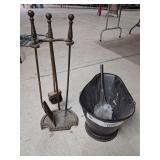 Ash Bucket/fireplace tools