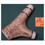 BEADED HAND CARVED ELK ANTLER INDIAN PIPE