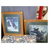 Two pictures - bear Cubs and wolf cub