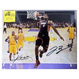 8x10 AUTOGRAPHED  OF LEBRON JAMES & KOBE BRYANT
