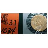 1910-D $10 GOLD INDIAN AU50 COIN