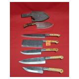 HANDMADE DAMASCUS KITCHEN KNIVES