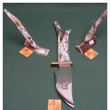 TED MILLER CHEROKEE INDIAN BUFFALO HAT BOWIE KNIFE