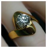 1.33 CT ROUND SI1-G DIAMOND SOLITAIRE RING
