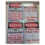 11x14 No Trespassing Signs