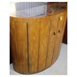 Drexel 'Formations' demilune bar cabinet