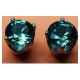 14K WHITE GOLD ROUND STUD EARRINGS 1.0g