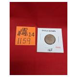 RARE SHIELD NICKEL 1868