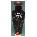 JAPANESE CLOISONNE COBALT BLUE VASE