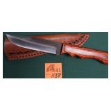LARGE ANZA CUSTOM FILE KNIFE & SHEATH