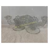 Lot of 2 Vintage Fostoria Candlestick Holders