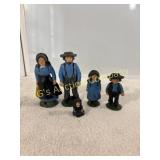 Vintage Cast Iron Amish Family Figurines