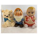 Lot of 4 Vintage Rubber Squeeze Toys - 50