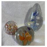 Lot of 3 Vintage Paper Weights