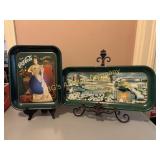 Lot of 2 Coca Cola Advertisement Trays