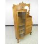 Vintage American Oak Curio Cabinet w/ Drop Desk