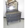 Black Painted Dresser w/ Mounted Mirror